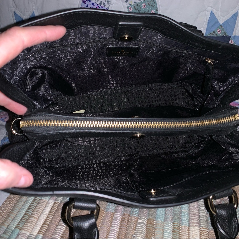 AUTHENTIC ♠️ Kate Spade Satchel & Crossbody (Black color) (Medium size) - Picture 9 of 13